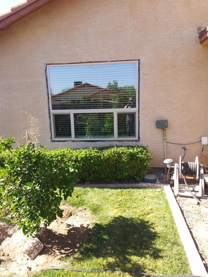 Completed energy-efficient window replacement on a Phoenix, AZ home